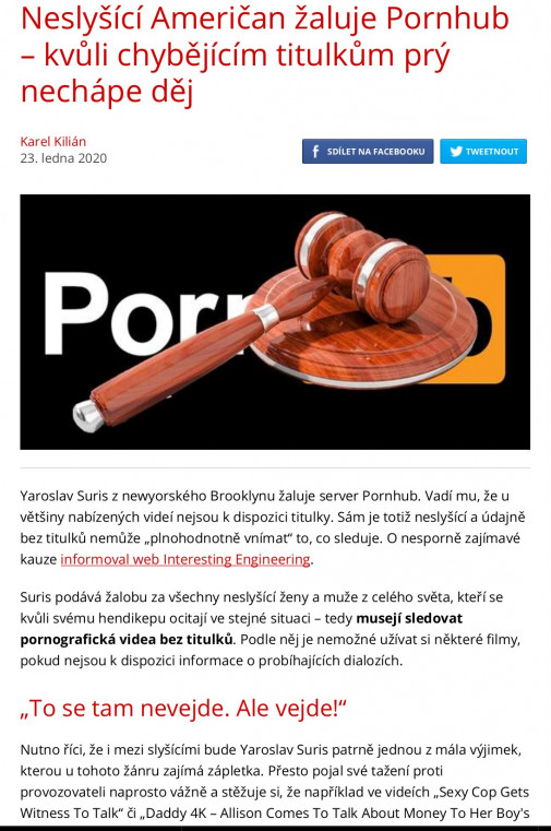 neslyšící američan nechápe děj