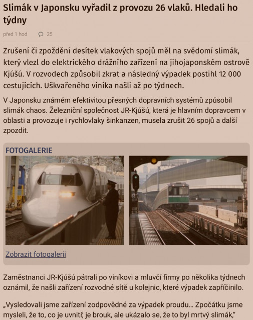slimák v japonsku