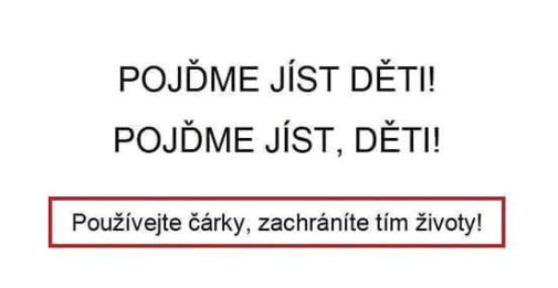 čárku zachráníte