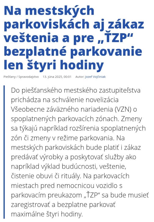zákaz veštenia