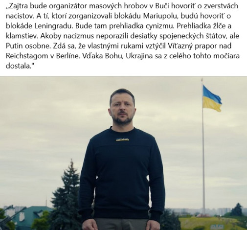 slovami Volodymyra Oleksandrovyča Zelenskyjho