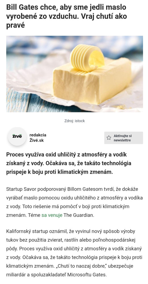 maslo zo vzduchu